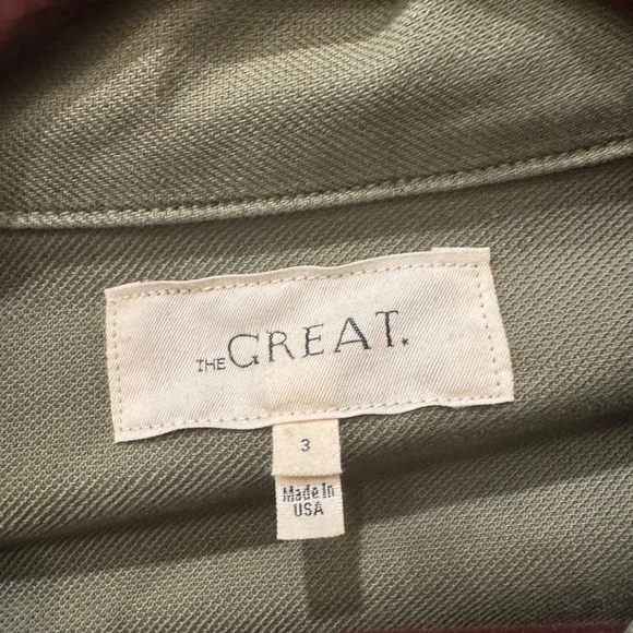 The Great. Army Green Embroidered Jacket - Picture 3 of 5